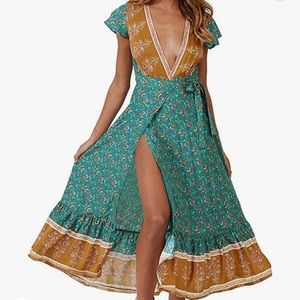 Zesica bohemian wrap dress